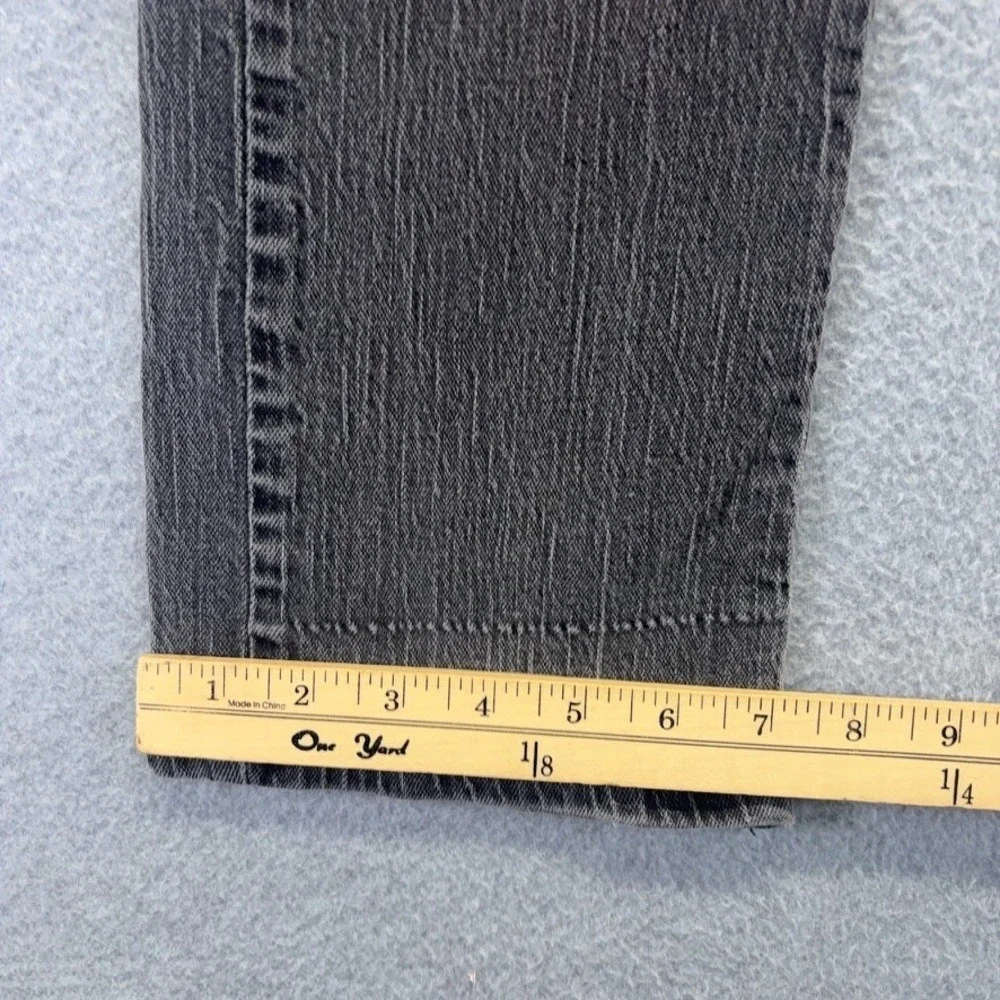 Levis 514 Jeans Mens 31X32 Black‎ Straight Low Rise Stretch Distressed Denim